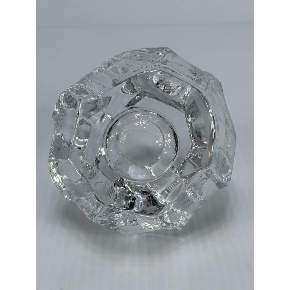 Vintage Kosta Boda Sweden Crystal Votive Large Art Glass Candle Holder‎ 3